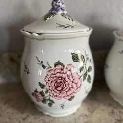 Princess house vintage garden canisters set