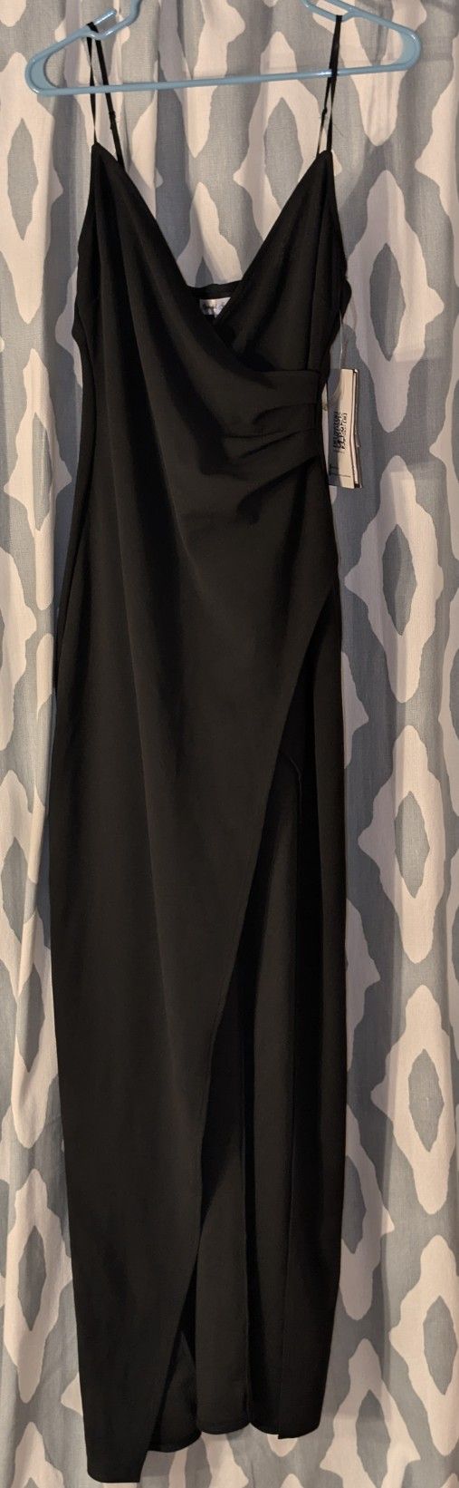 Black Formal High Slit Dress NWT