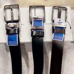 Emporio Armani Men's Leather Belts 