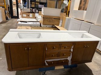 Bathroom vanity double sink 72”