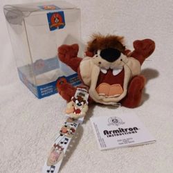 Vintage Looney tunes Armitron musical watch & bean bag plush