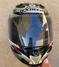 Xpeed XF-708 Full Face Motorcycle Helmet - Size Small - Flame Graphic