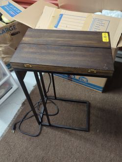 Table with charging outlets