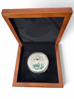 Silver Mermaid Collectible Coin with Display Box