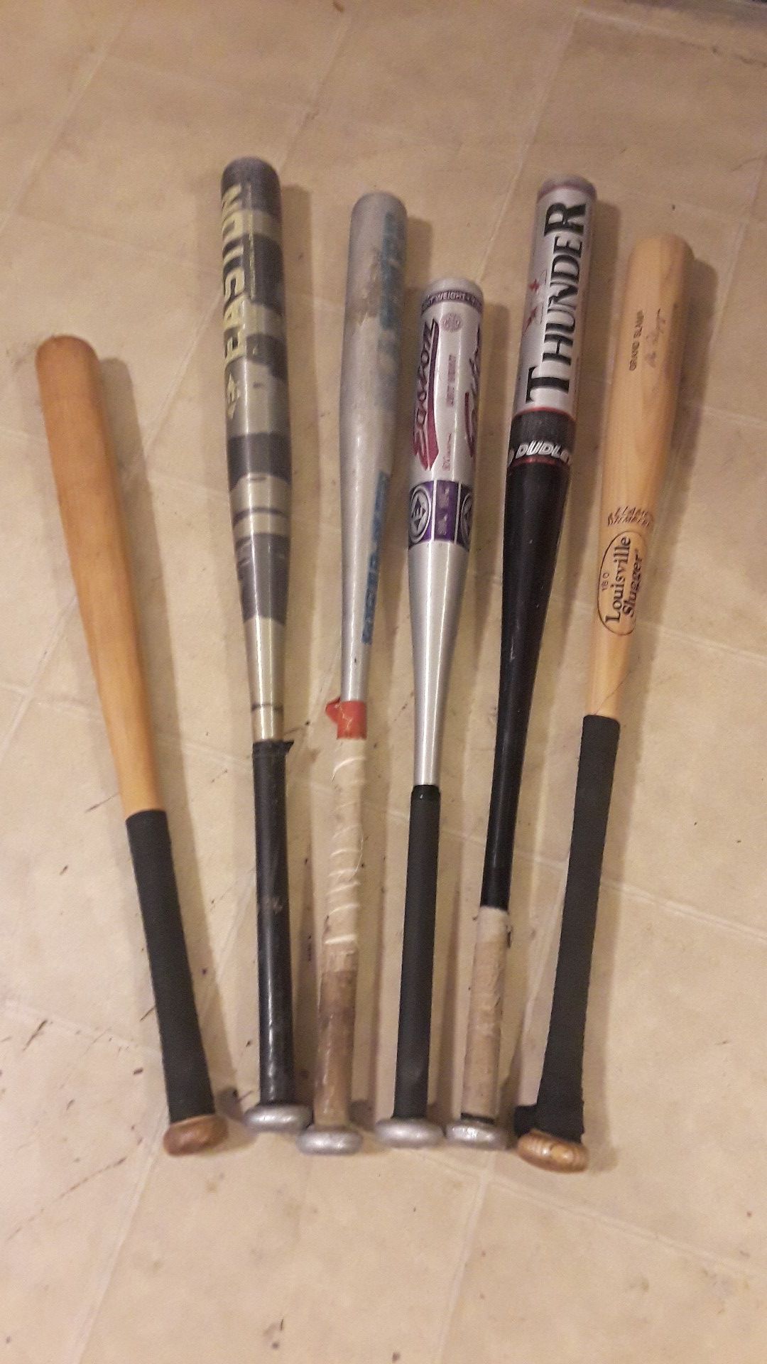 Baseball bats ( $ 10 each)