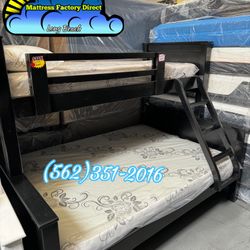 Twin Xl Queen Bunk Bed With Mattresses Included New 