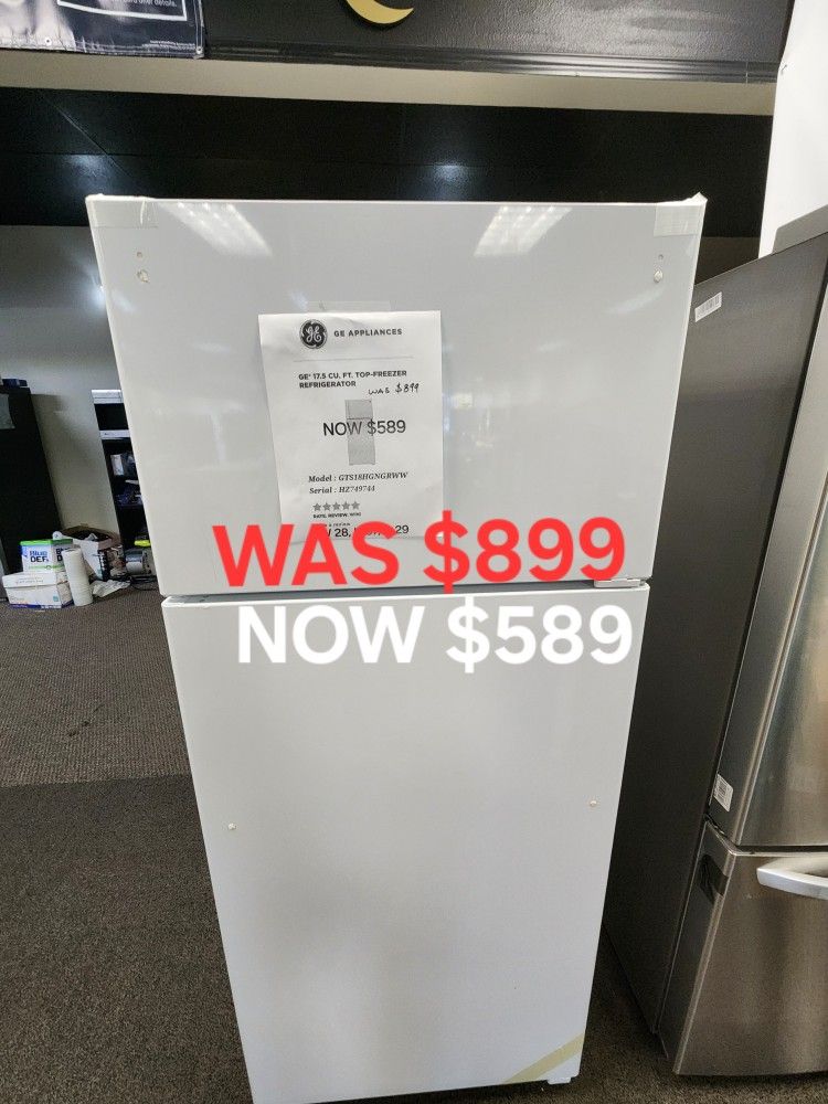 GE 17.5 CU. FT. TOP FREEZER REFRIGERATOR
