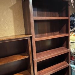 2 Brown Bookshelves 