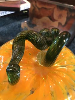 Handblown Glass Pumpkin