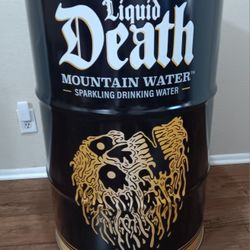 Liquid Death BBQ Barrel 