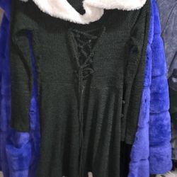 Fitted Christmas Dress Green