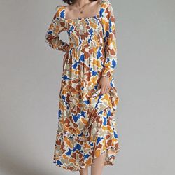 Anthropologie Dolan Left Coast Smocked Midi Dress
