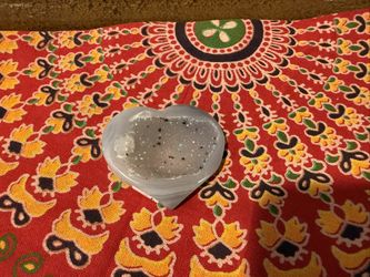 Blue Agate Druzy heart