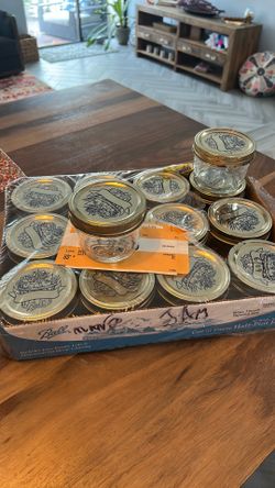 Ball Jars- 14 wide mouth tapered jars