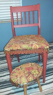 Shabby Chic chair and footstool
