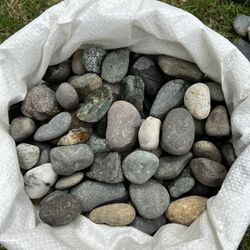 1-1/2 river pebbles