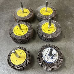 1/4 in. Shank Aluminum Oxide Abrasive Flap 3” Wheel Sander Set