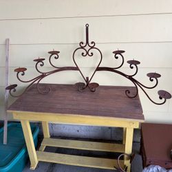 Large Wrought Iron Wall Candelabra