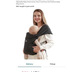 Brand new Baby Carrier Newborn to Toddler -  Baby Ergonomic and Cozy Infant Carrier with Lumbar Support for 7-25lbs,Easy Adjustable Baby Chest Carrier