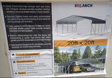 4th of July Sale!!! - 20 x 20 Metal Carport / Shelter +FREE American 🇺🇸 Flag!!!