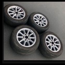 4 —— 195/65r15 5x120 5x4.72 Stock Bmw 328 330 Chrome Wheels Rims Tires!!!!!!!!!!