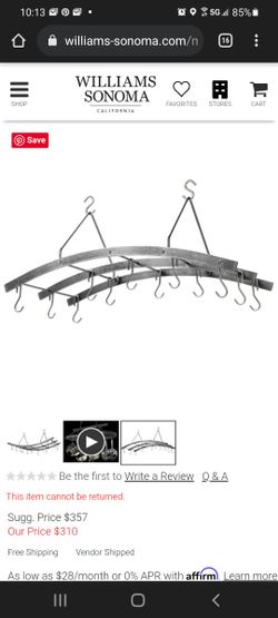 William Sonoma Reversible Pot Rack