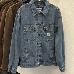 Carhartt Denim Button Up Jacket 2XL