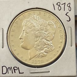 1878S Morgan Silver Dollar DMPL/PL