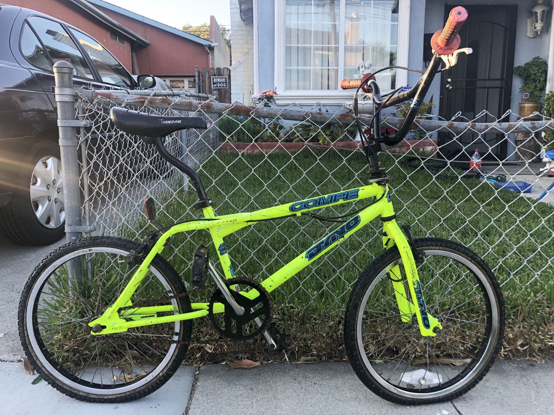 1991 GT Dyno Compe Dayglow Yellow 20” BMX Bike Bicycle Bicicleta Performer