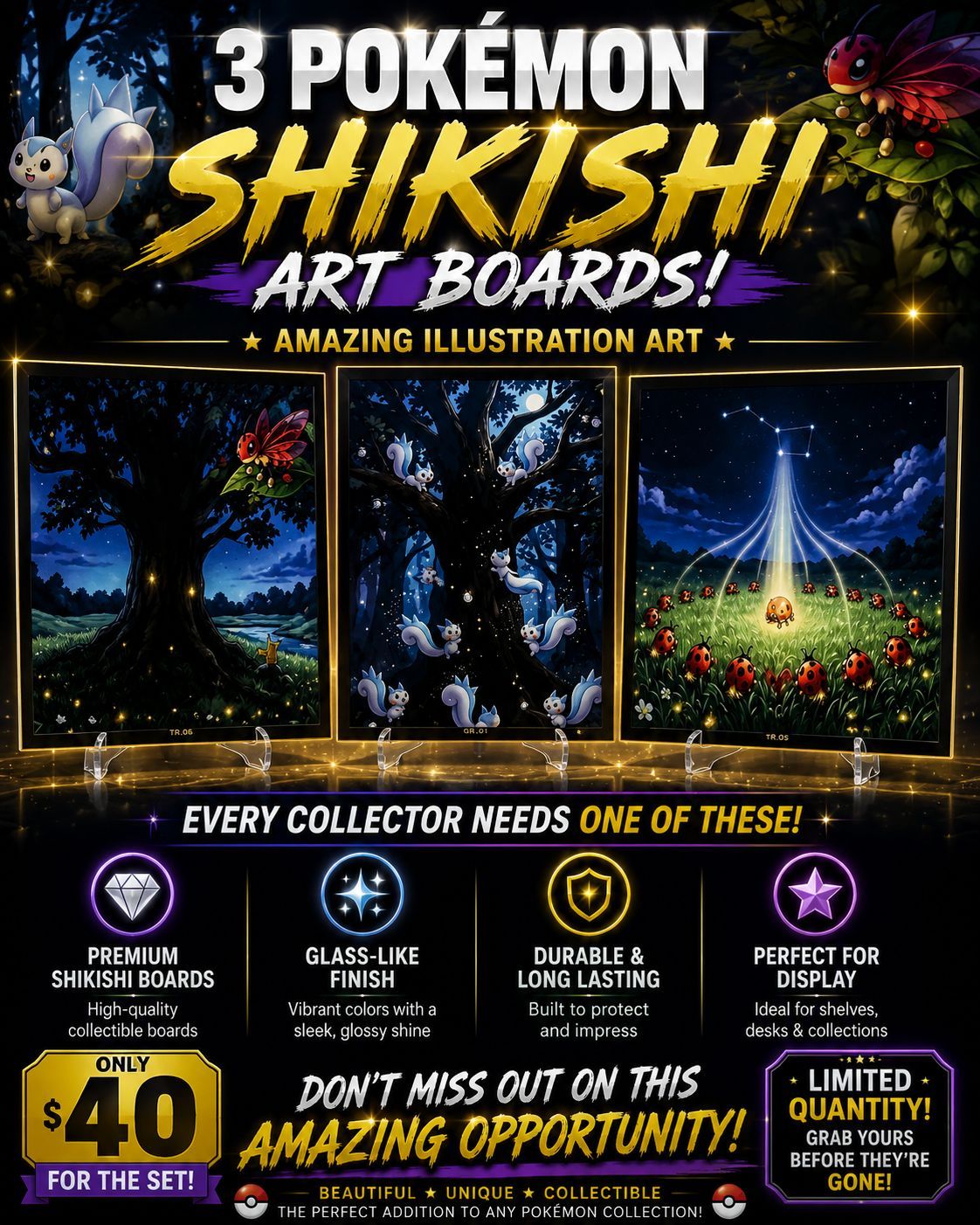 3☆Shikishi Pokémon Art Boards