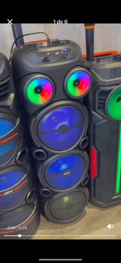 🧑‍🎄Bocinas triple 📢 Bluetooth 🥸Micrófono 🎙️sonido fuerte 💪 nuevas recargables 🌄  🌅Idel para tus fiestas 🥳 controles y cargador 🔌