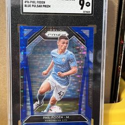 2020-21 Prizm Phil Foden Blue Pulsar Premier League SGC 9 England
