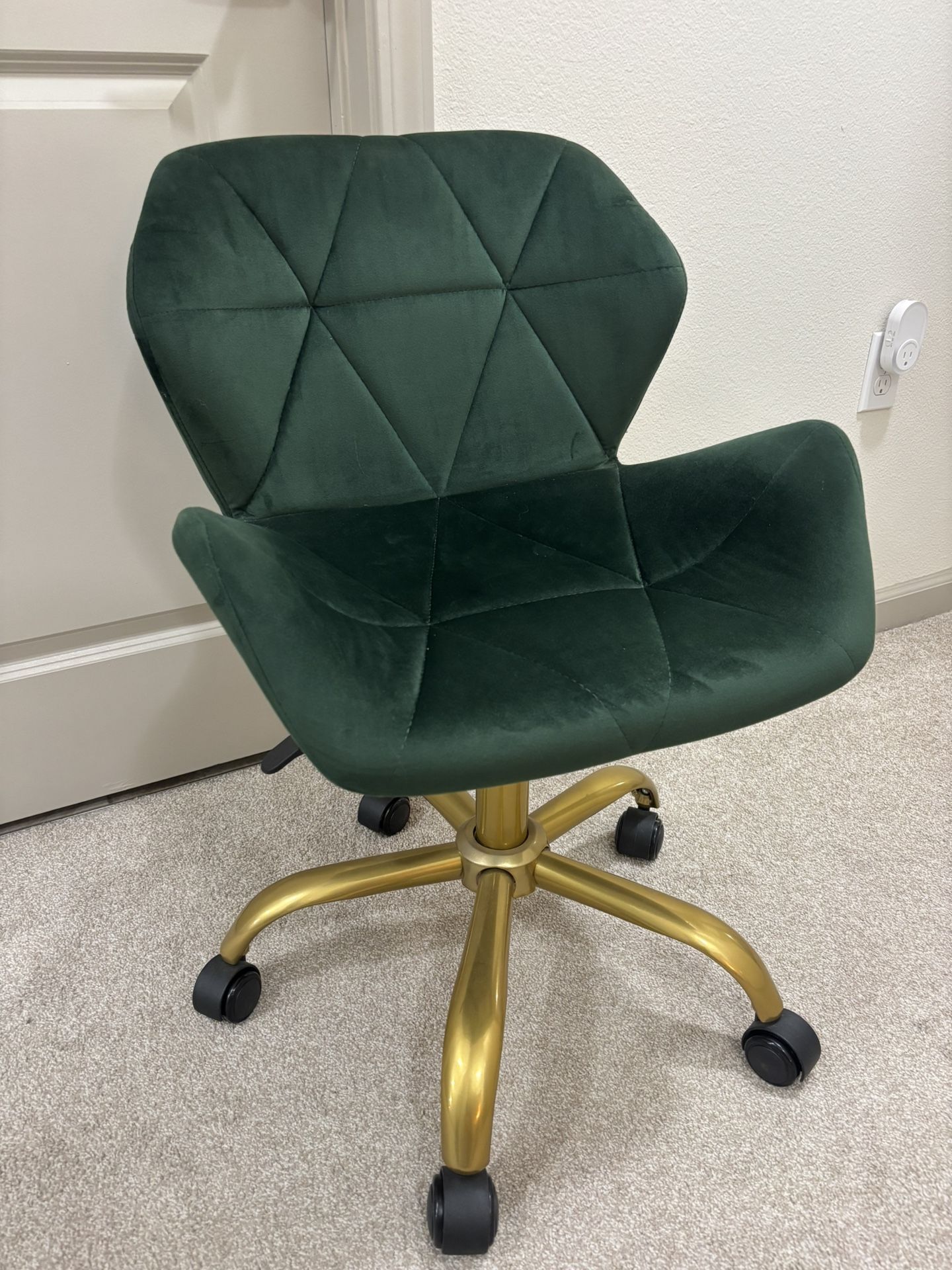 Green Velvet Office Chair