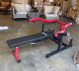 Chest Press Machine, 1250LBS Capacity with Independent Converging Arms, Adjustable Flat Incline Fitness Bench for Home Gym