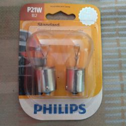 Philips P21W Clear Taillight Bulb, 2pk