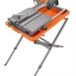 Ridgid 7 in. wet tile saw with stand, model R4031S,