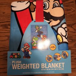 Super Mario ‘Mario Luigi Yoshi’  5 lbs Plush Weighted Blanket 40” x 60” NEW