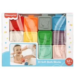 Fisher-Price 10-Piece Soft Bath Blocks Set, Bath Toys for Infants, 12+ Months