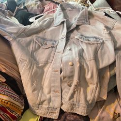 Light Wash Oversized Denim Jacket 