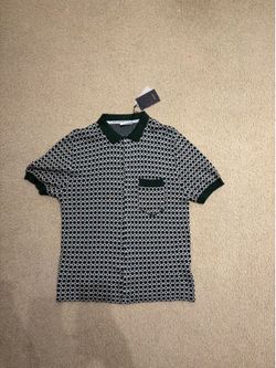 NWT Percival Casa Piccante Knit Polo – Green Jacquard – Large