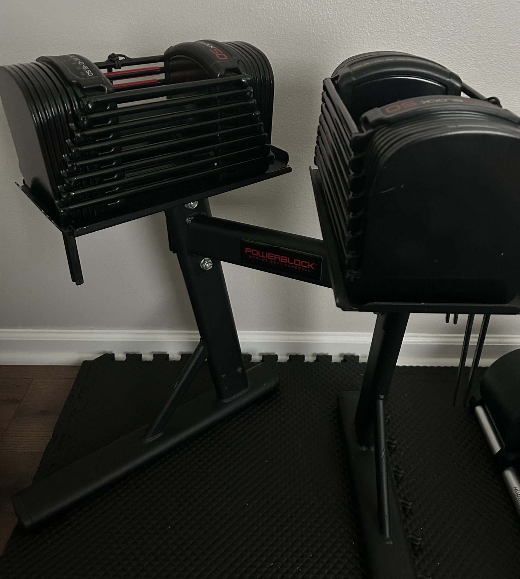 PowerBlock 50 Adjustable Dumbbells w/Stand