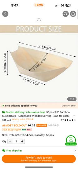 Mini Appetizer Boats 120 Count Plates