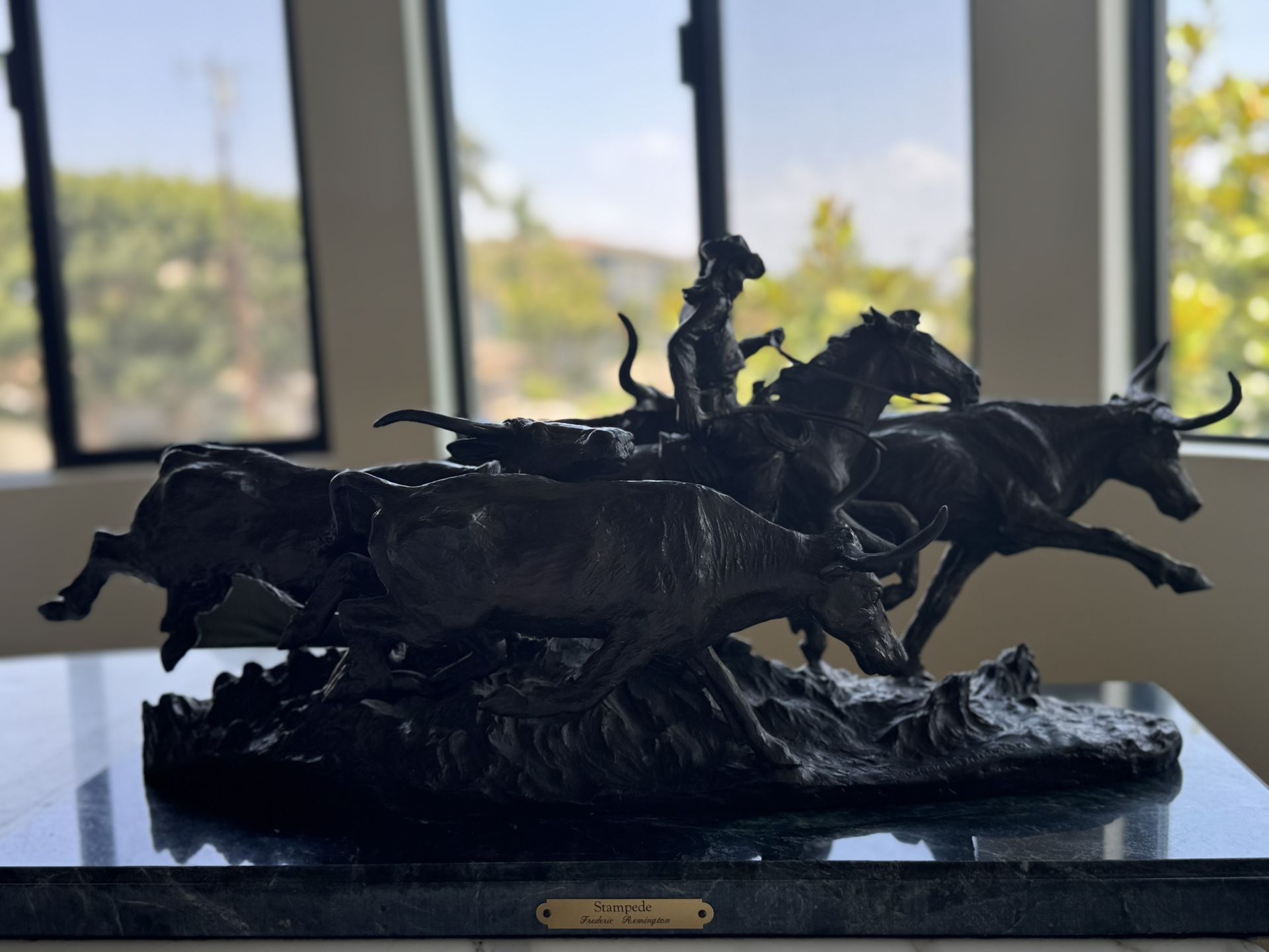 Stampede Bronze Sculpture By Fredric Remington