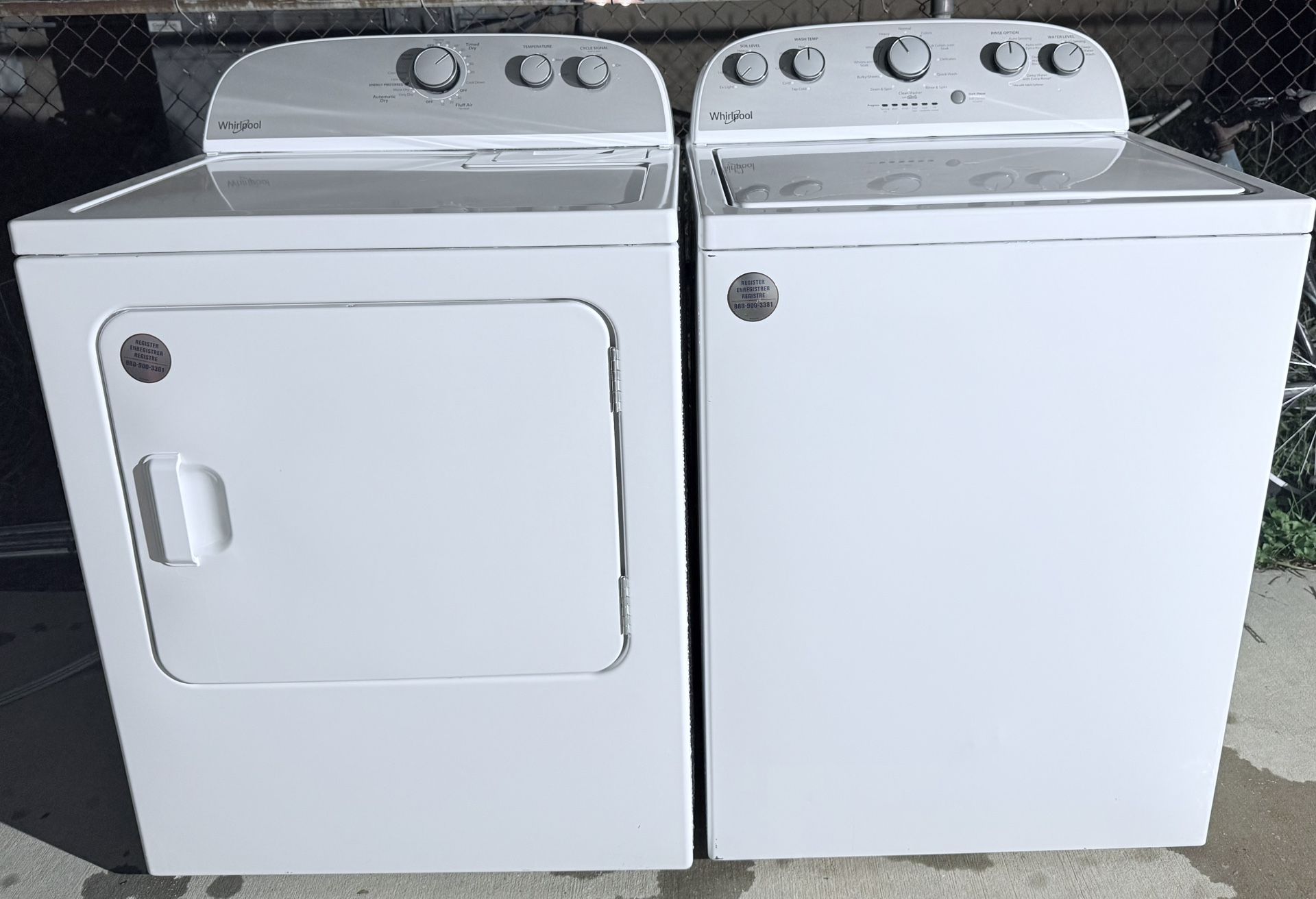 Whirlpool washer and dryer