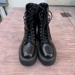 H&M Women's Black Laced Boots US 7 UK 38 -Measurements and Condition are in photos  -Feel free to ask questions!!!