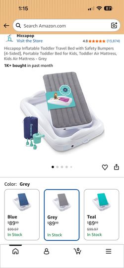 Inflatable toddler bed