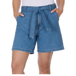 NWT Tommy Hilfiger women Light Blue Denim Tie-Belt Shorts size 4