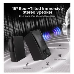 14W Bluetooth 5.4 PC Speakers – Bass Sound 🔊