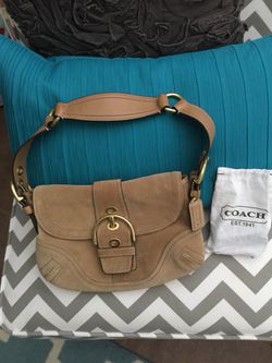 NWT - Authentic Coach Suede Hobo Bag