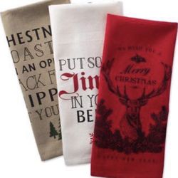 NEW Christmas Collection Vintage Retro Print Kitchen Towels